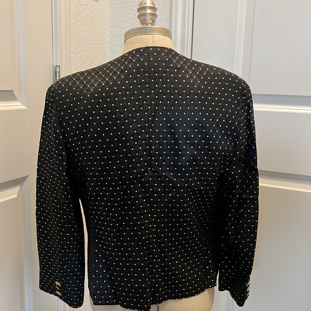 ☀Evan Picone Lord & Taylor women Gold polka dot Blazer size 8 - Picture 2 of 9